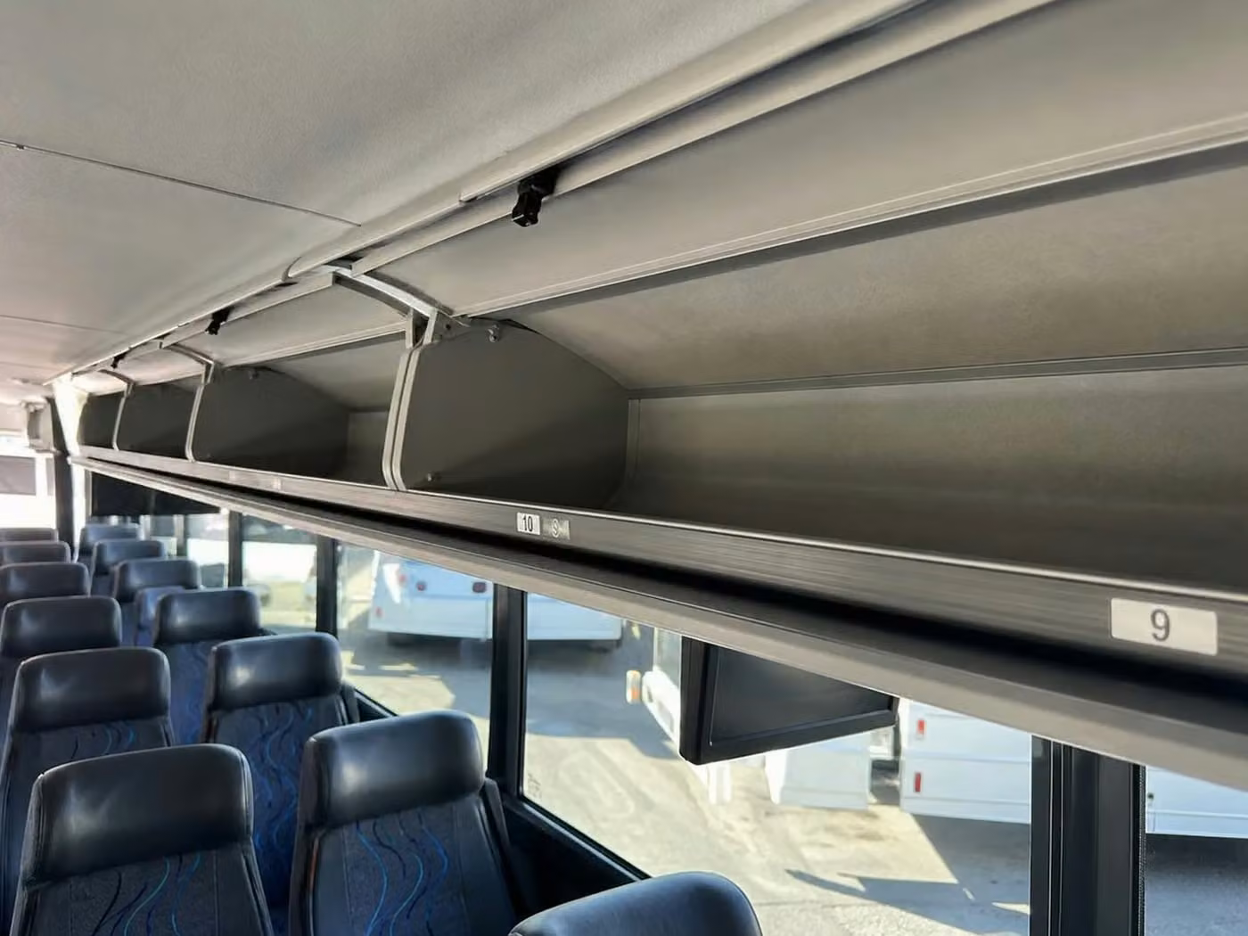 martinez 35 passenger minibus overhead storage