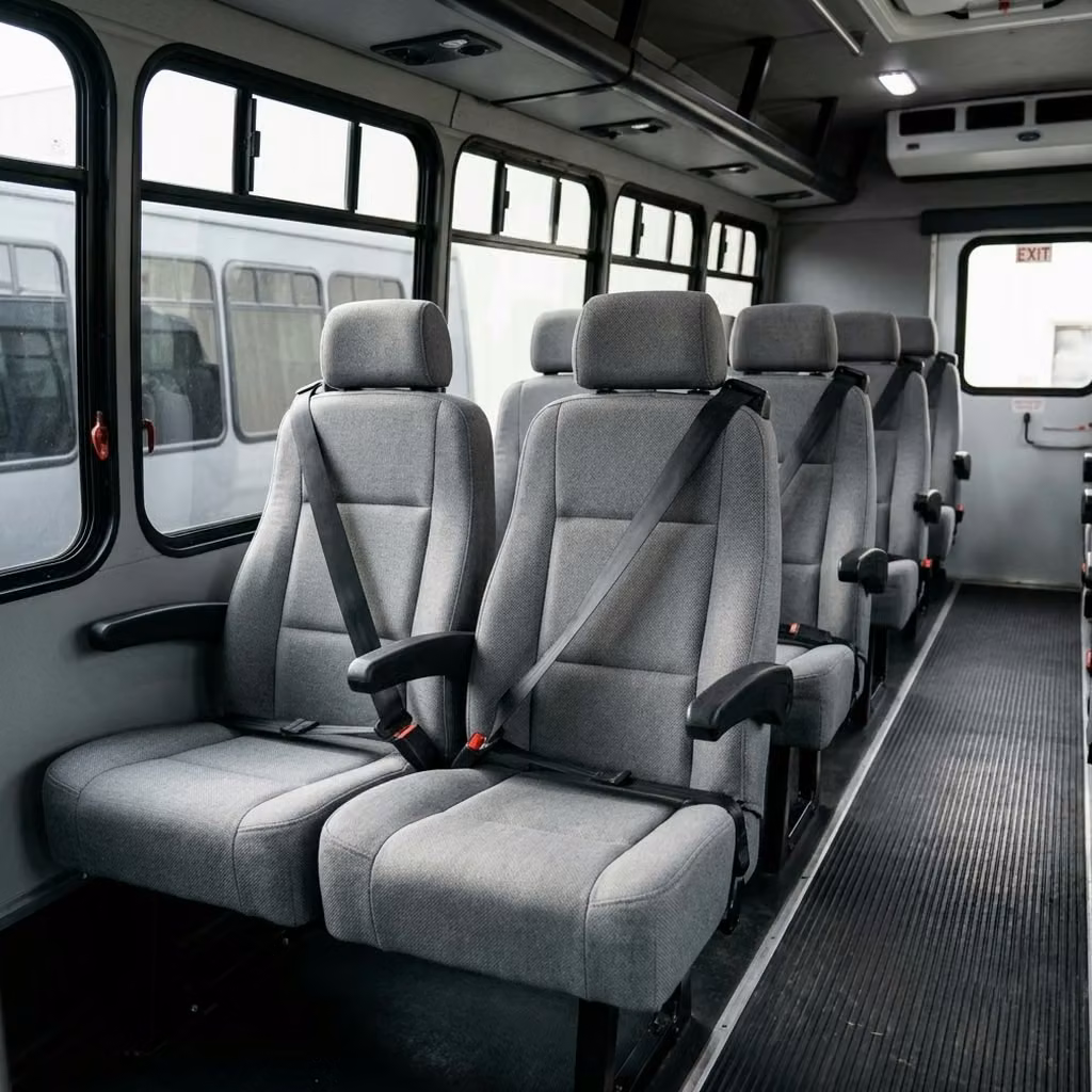 martinez 35 passenger minibus reclining seats