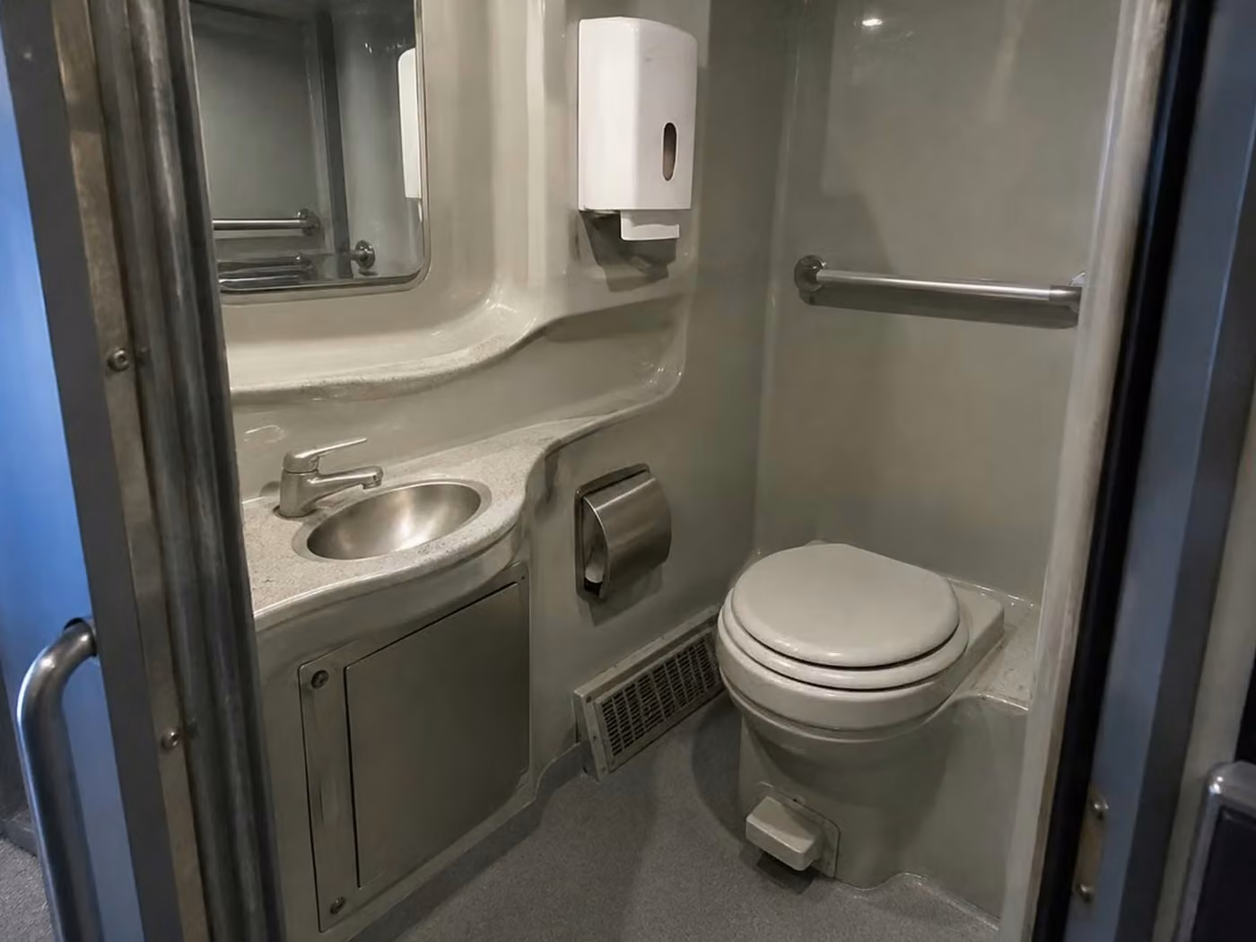 martinez 56 passenger charter bus onboard restroom