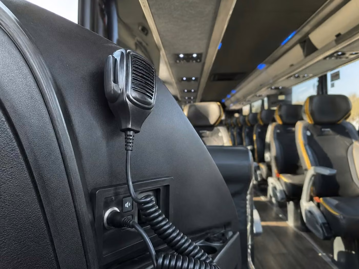 martinez 56 passenger charter bus pa system