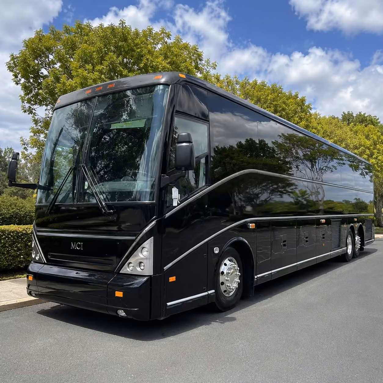 martinez 56 passenger charter bus rental
