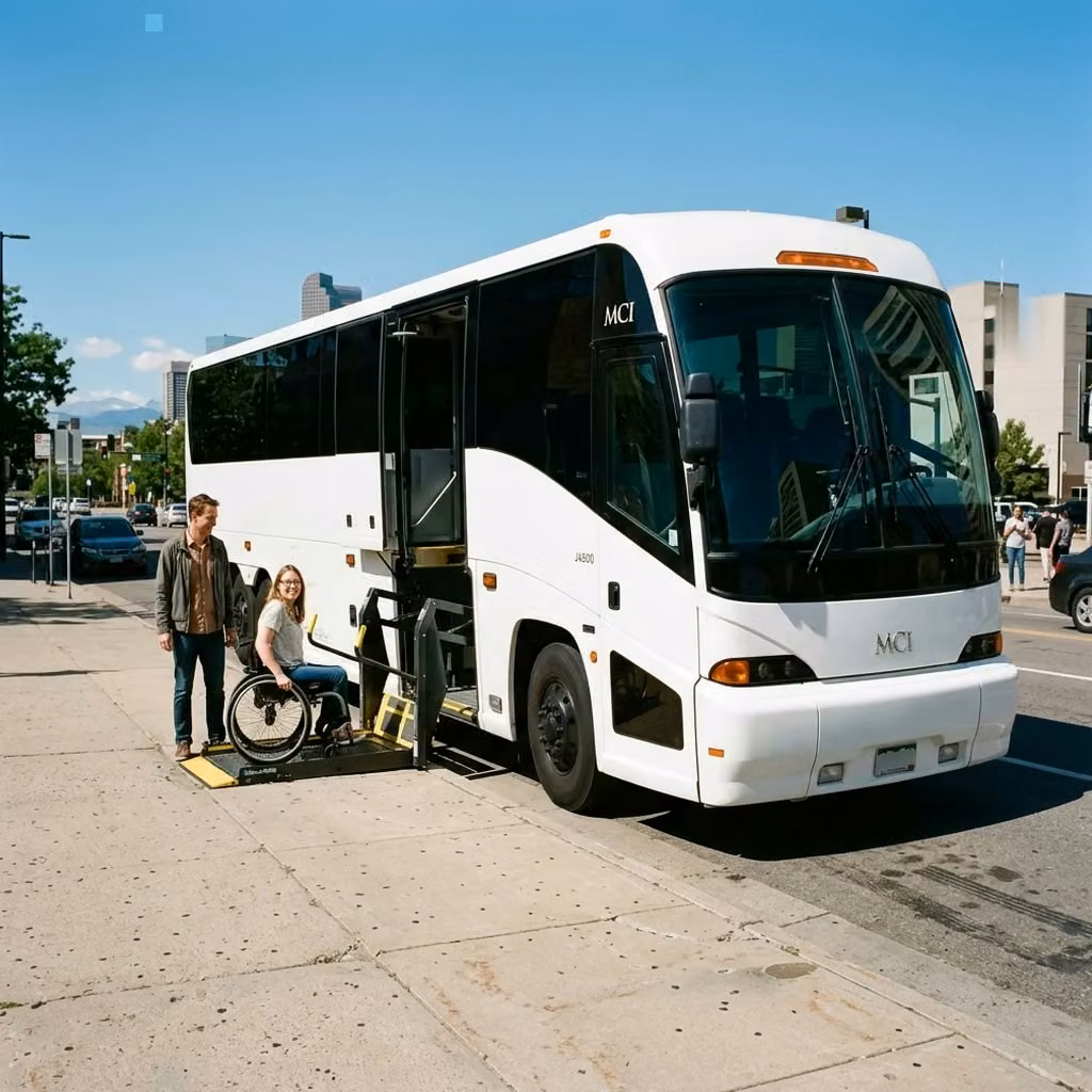 martinez 56 passenger charter bus wheelchair lift