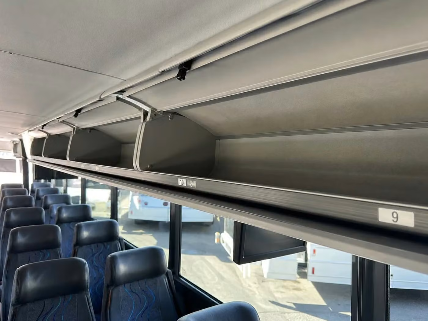 martinez charter bus overhead storage