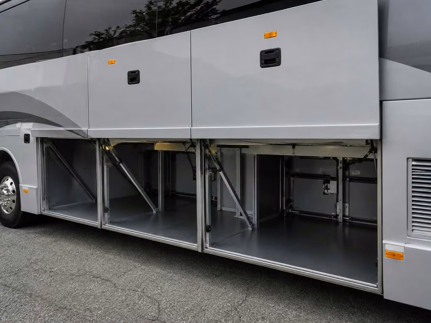 martinez charter bus under bus storage