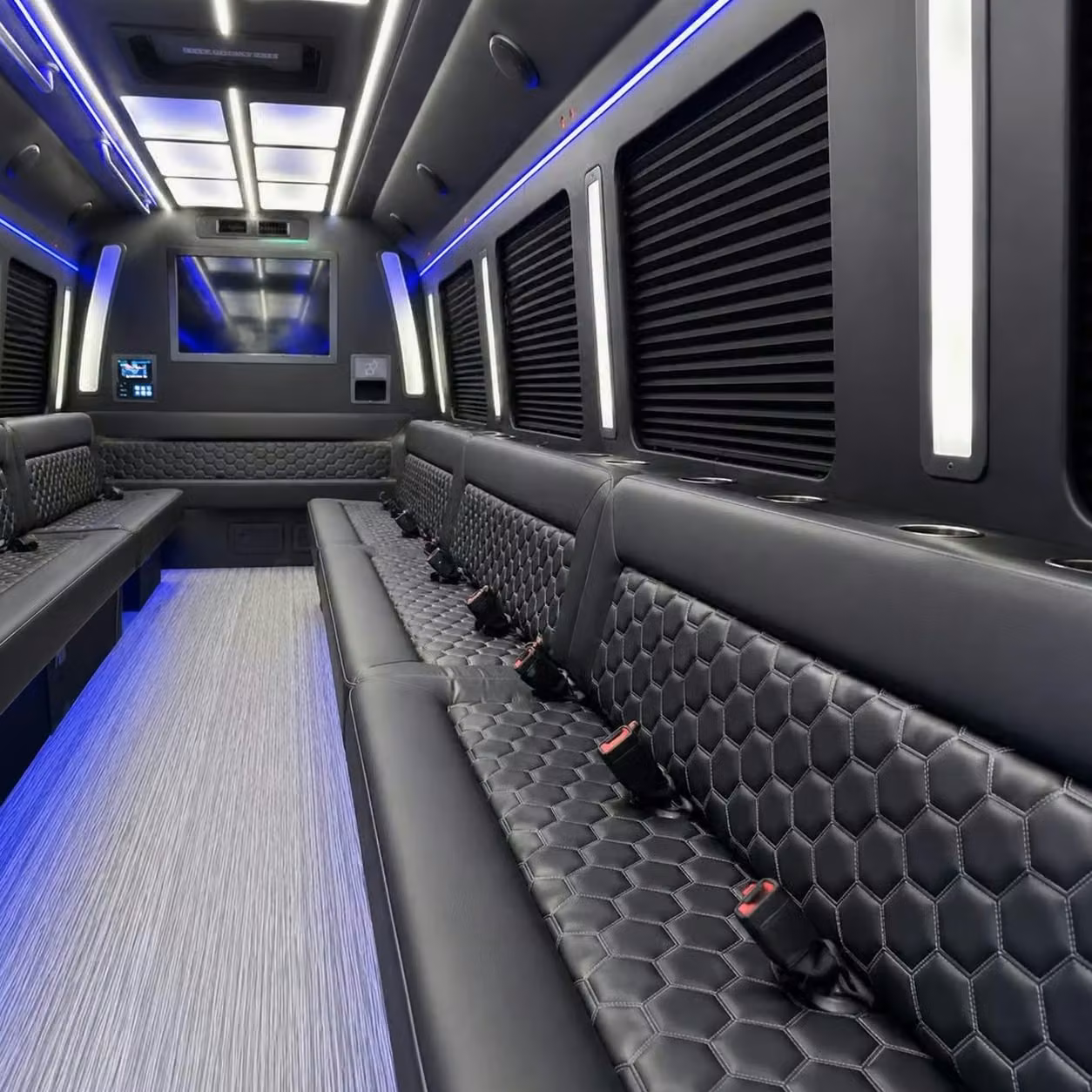 martinez party bus party lighting