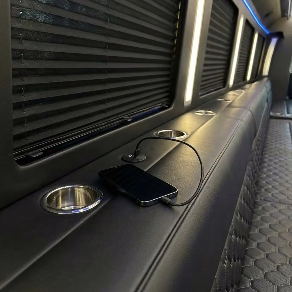 martinez party bus usb charging