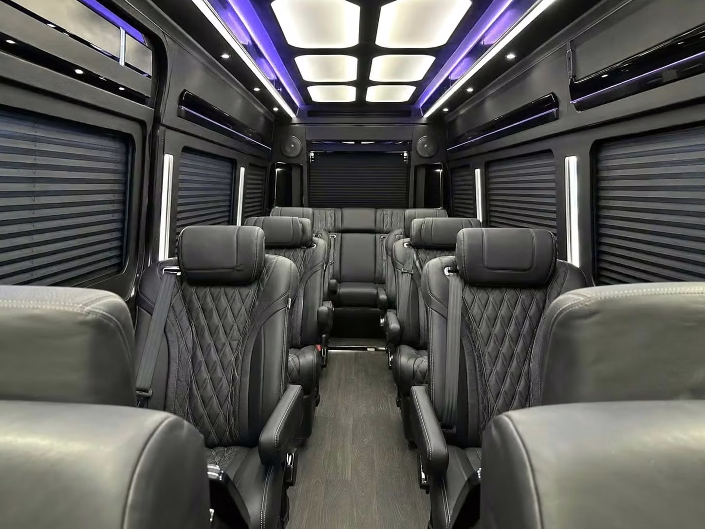 martinez sprinter van rental with driver reclining seats