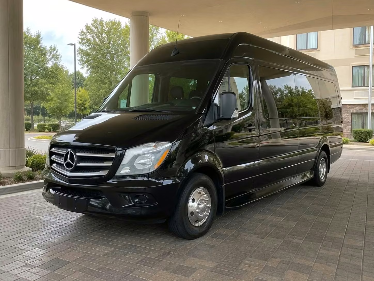 martinez sprinter van rental with driver tinted windows